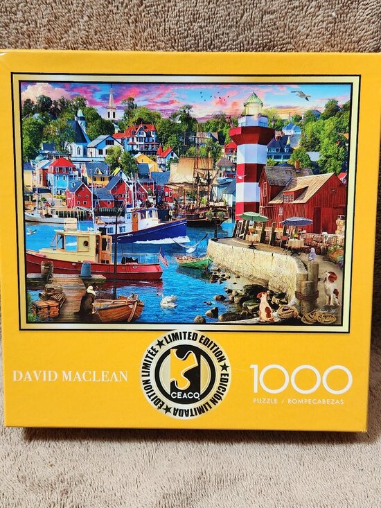 ceaco Other - Ceaco DAVID MACLEAN Lighthouse Harbor Puzzle - 1000 Piece NEW